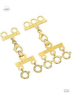 Gold and Silver Plated Necklace Layering Clasp, Lobster Claw Connectors for